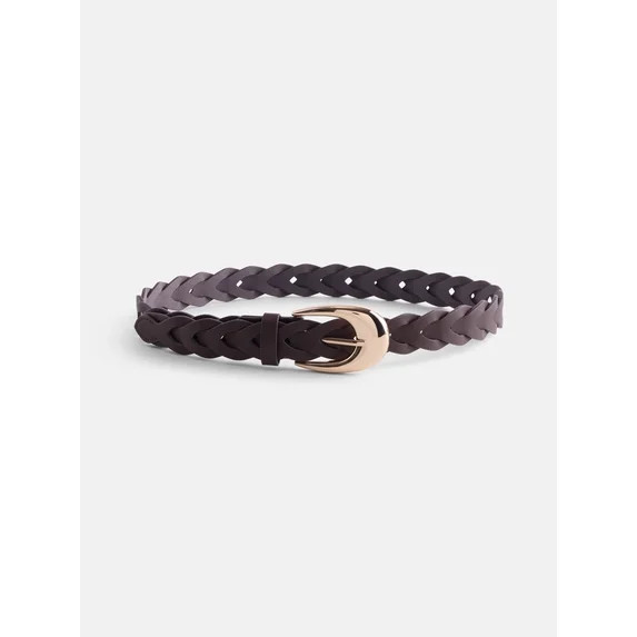 Scenario Women's Twisted Braid Belt, Dark Brown | Walmart (US)