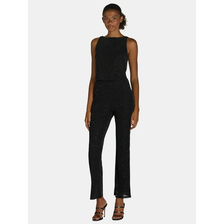 Madden NYC Women’s and Women’s Plus Sparkle Tank Top and Flare Pants Set, 2-Piece, Sizes XS-4... | Walmart (US)