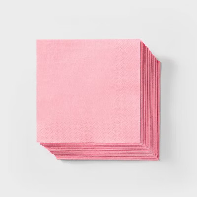 30ct Beverage Napkins Light Pink - Spritz™ | Target