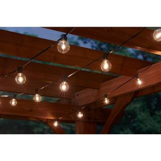 Hampton Bay 25-Light 25 ft. Outdoor Plug-in Globe LED G40 Bulb String-Light MYPC-025L(0.8) - The ... | The Home Depot