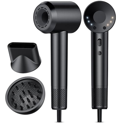 Hair Dryer, 160000 RPM Professional High Speed Ionic Blow Dryer 500 Million Negative Ions & Heat-Control & Low Noise Hairdryer for Faster Drying All Hair Types, No Heat Damage, Travel with Diffuser | Amazon (US)
