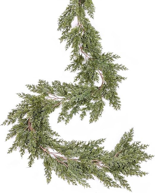 Lvydec 9Ft Christmas Pine Garland Decoration, Christmas Greenery Garland Realistic Cedar Garland ... | Amazon (US)