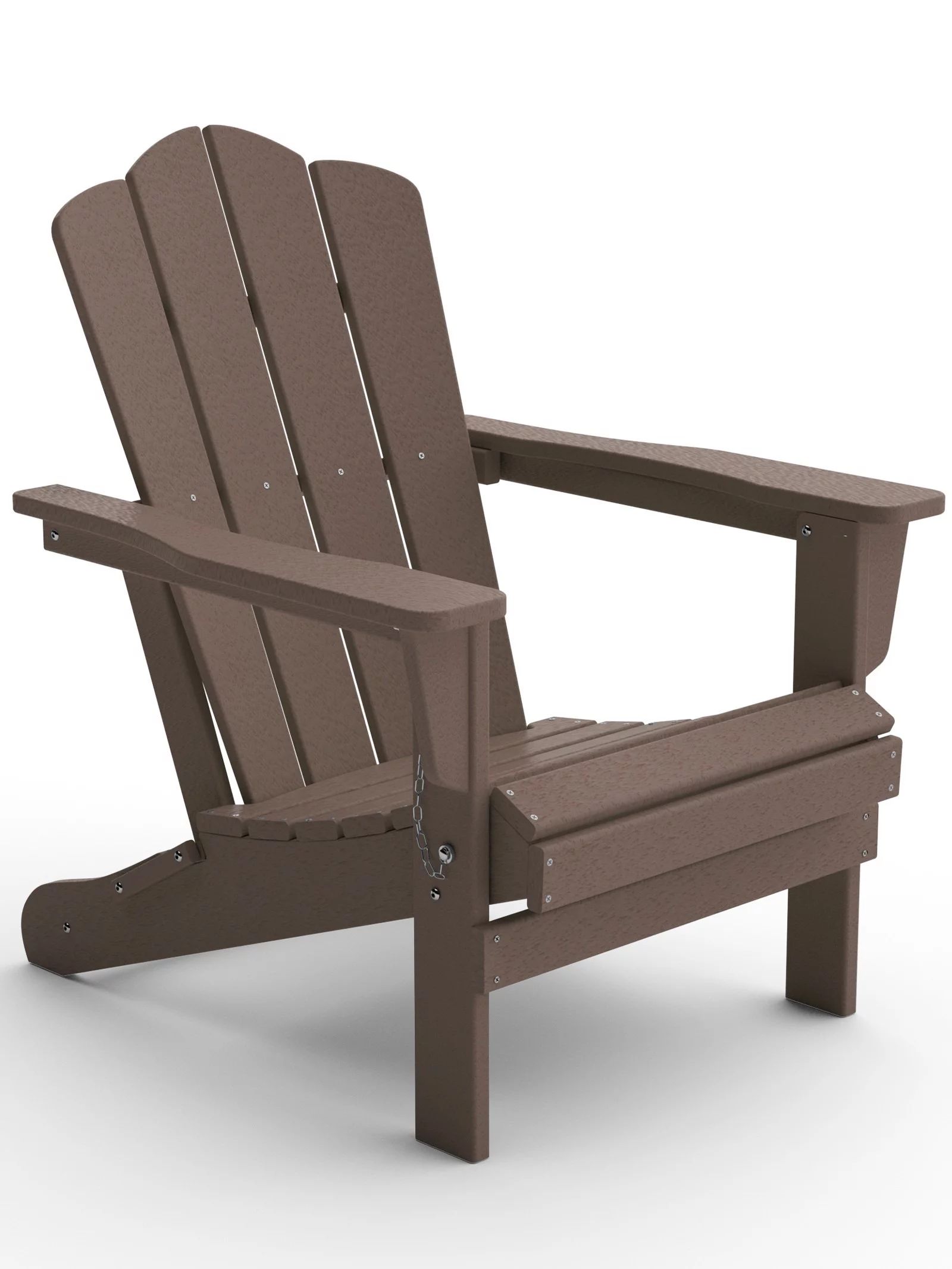 Adirondack Chair, Outdoor Folding Plastic Recycled Adirondack Chair, Brown | Walmart (US)