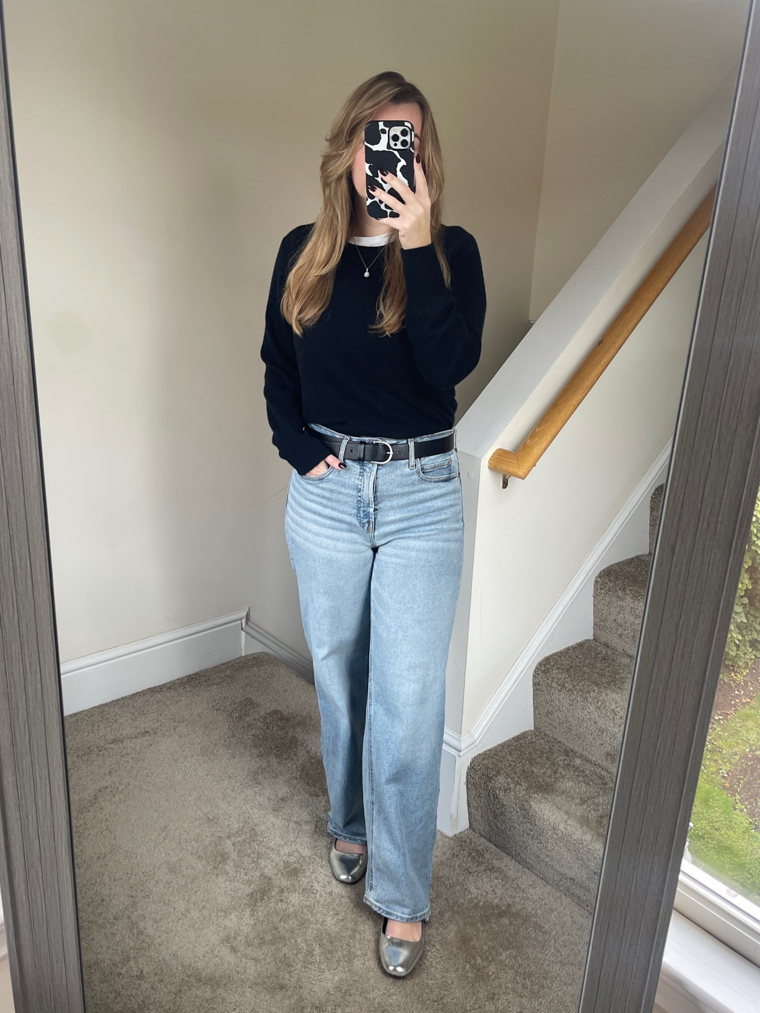 Casual office outfit. J. Crew sweater, Old Navy jeans, Dolce Vita flats 

#LTKFindsUnder100 #LTKFindsUnder50 #LTKStyleTip