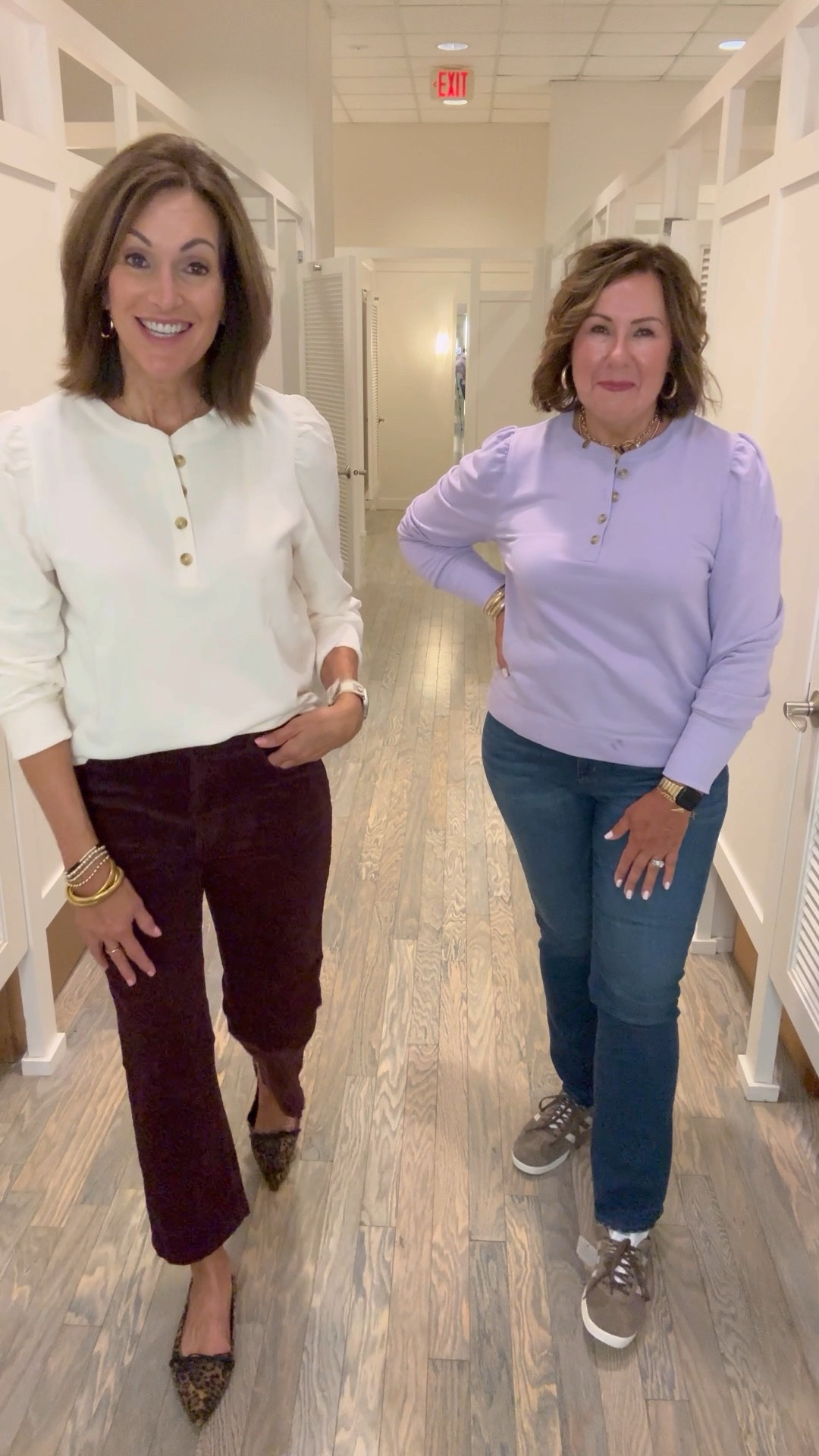 Henley style sweatshirt 
L & XL

Corduroy straight crop - 29
Straight Jeans -32

Fall outfit

#LTKVideo #LTKShoeCrush #LTKStyleTip