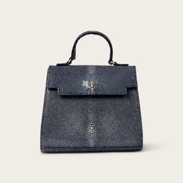 Eleanor Polished Stingray Black Caviar | Jenya Reneé