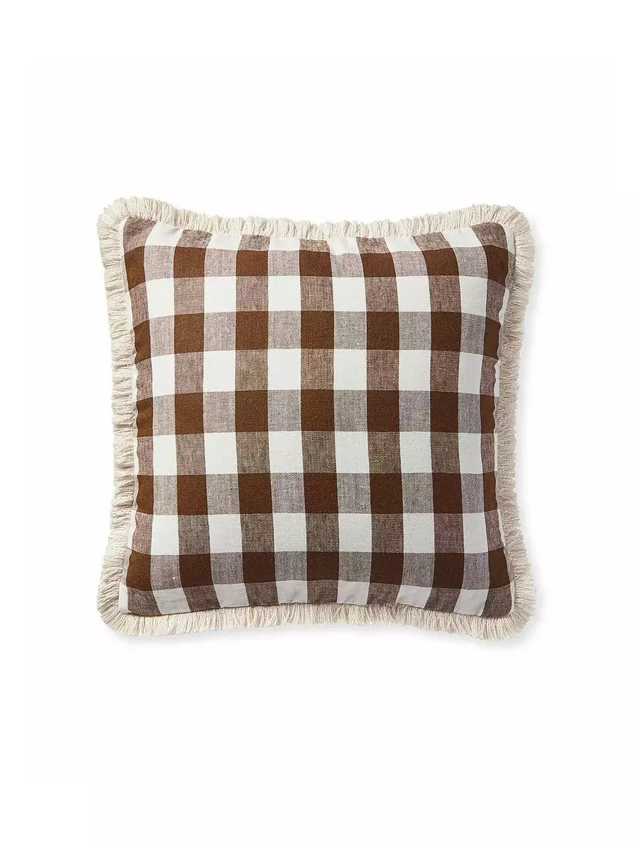 Classic Linen Gingham Pillow Cover | Serena and Lily
