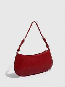 Uma Nova Bolsa Feminina de Verão, Material de PU Vermelho, Efeito de Padrão Simples Casual de U... | SHEIN