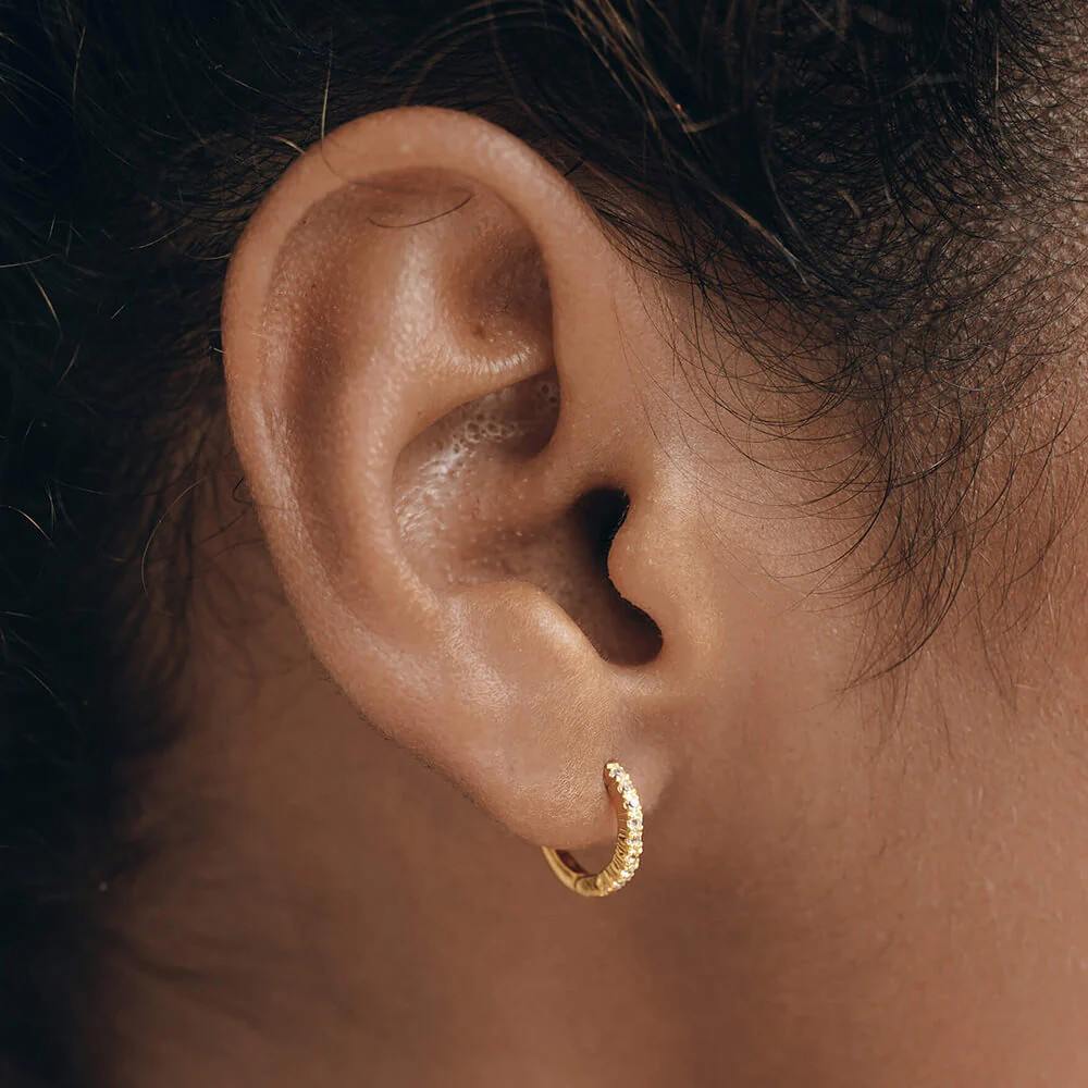 Gold Huggie Earrings Set | Linjer