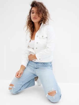 High Rise Destructed Straight Jeans with Washwell | Gap Factory
