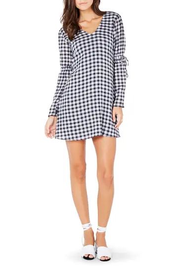 Women's Michael Stars Gingham Stretch Cotton Minidress | Nordstrom