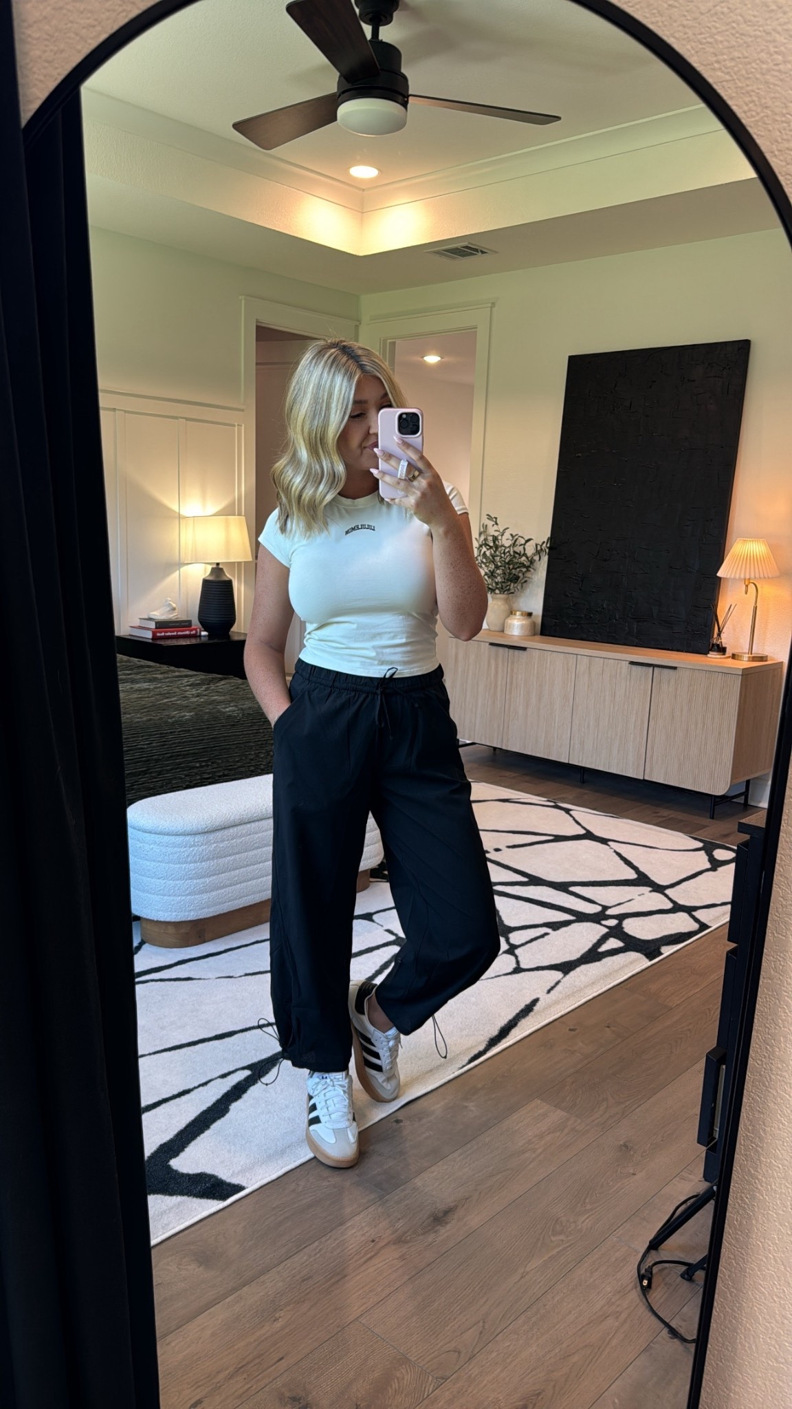 Outfit of the day. Wearing a size medium in tee and pants 

#LTKStyleTip #LTKMidsize #LTKShoeCrush