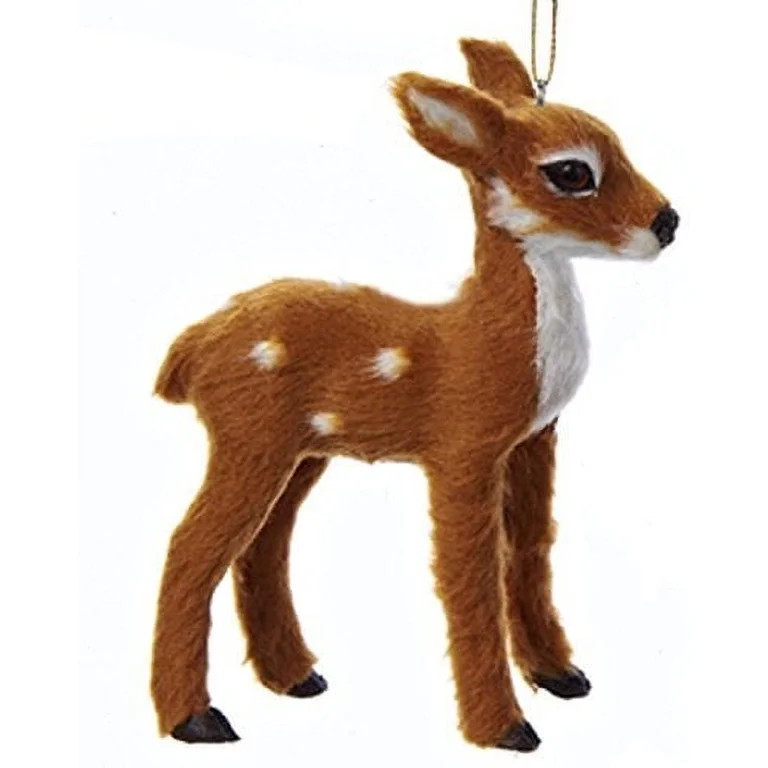 Winter Light Decorative Plush Woodland Reindeer Christmas Ornaments 4'' | Walmart (US)