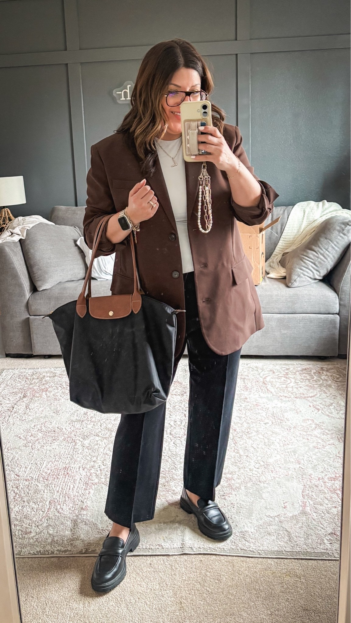 Today’s adjudication outfit:
Blazer - L (old but linked similar 
A&F tee - L
Spanx pants- XL (use code leslixspanx for 15% off + free shipping for new customers)
Madewell lug sole loafers (old but linked similar)
Longchamp large le pliage tote

#LTKootd #LTKMidsize #LTKWorkwear