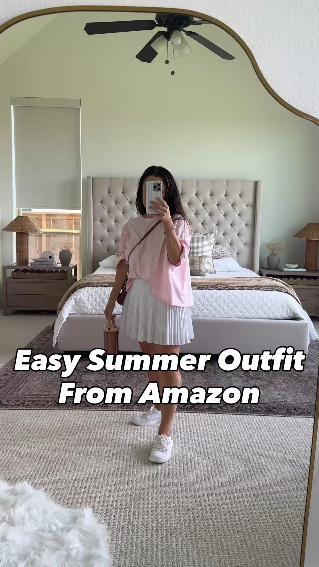 This Amazon skort has quickly become one of my favorite summer pieces. The built-in shorts stay put, the pockets are functional, and the length works especially well for petites. Definitely one of those pieces that makes getting dressed easy during the summer months. Summer outfit, travel outfit. The built-in shorts with pockets make it practical for everyday wear, and the length works especially well for petites. I paired it with an oversized pink tee, white sneakers, and a woven crossbody for an easy outfit that’s perfect for errands, travel days, casual weekends, or a coffee run. Everything is comfortable, lightweight, and easy to mix and match all summer long. Save this look for your next casual summer outfit idea.

#LTKPetite #LTKootd #LTKvlog