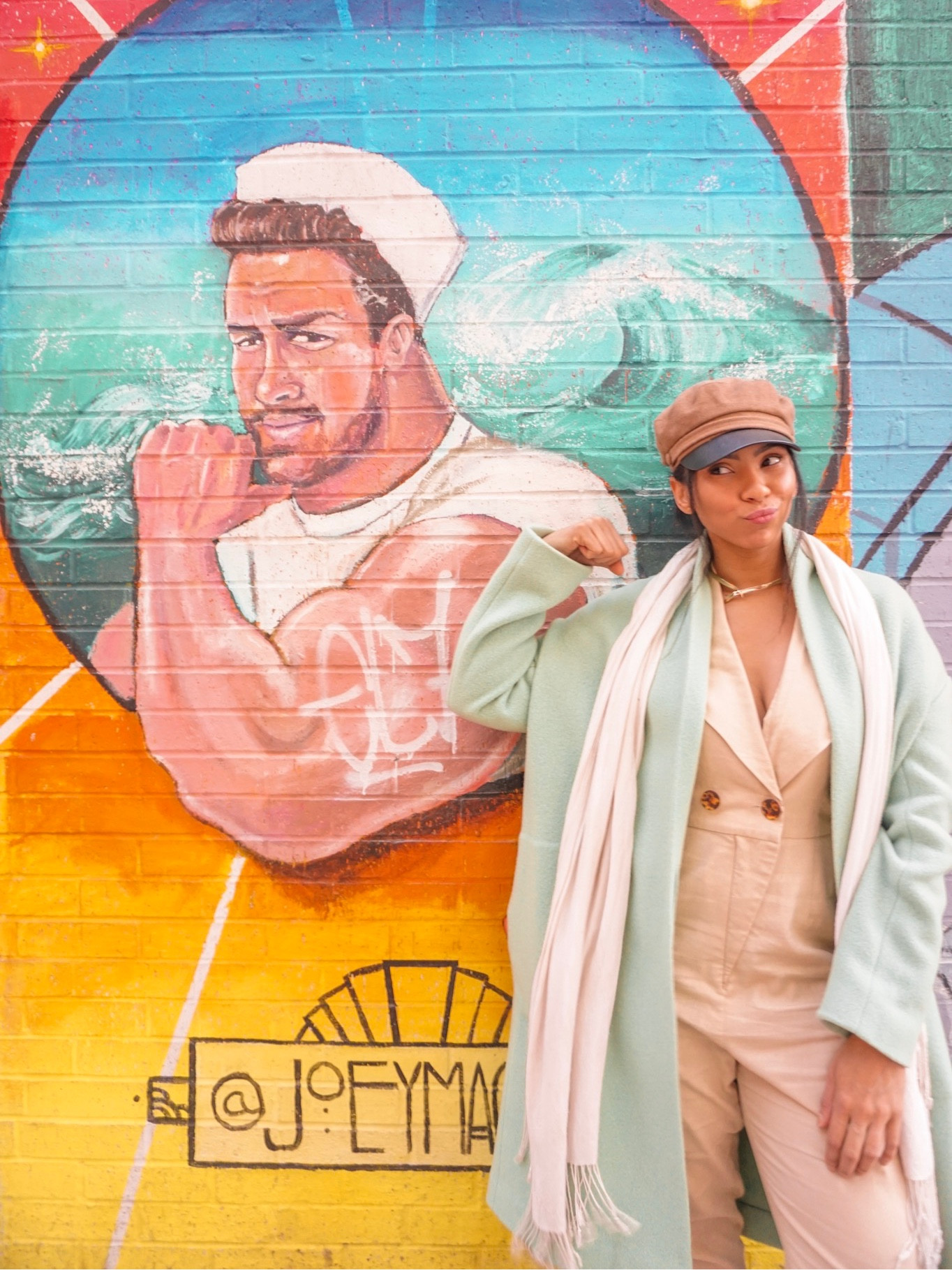 Perfect time to get a nice wool coat on sale. I love a good jumpsuit and this beige one goes with everything. 

Hat, gold jewelry

#LTKSale #LTKFind #LTKstyletip