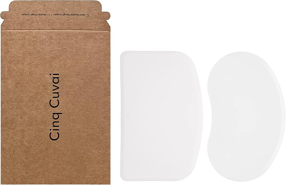 2 Pieces Dough Scrapers - Made in France, Plastic Bench Scraper, Bread Scraper, Bowl Scraper, Pastry | Amazon (US)