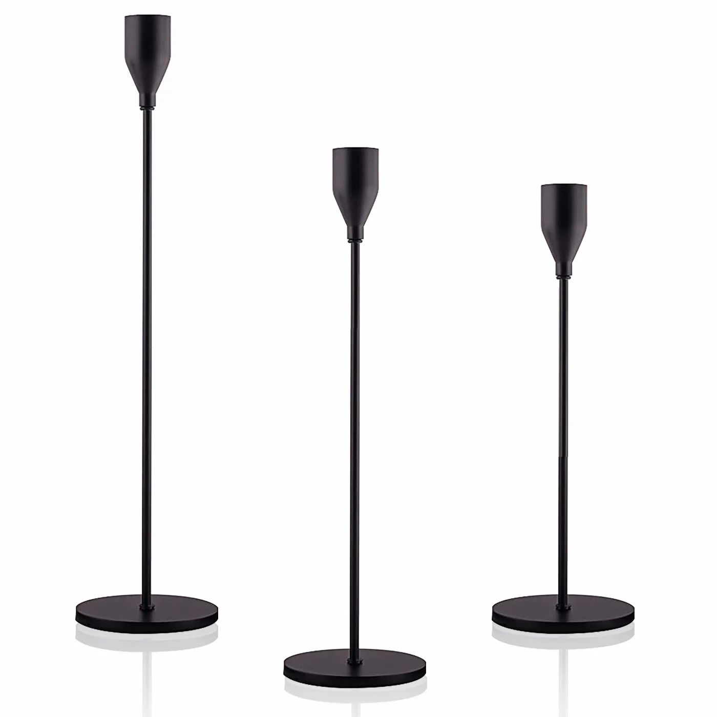 Annvchi Matte Black Candle Holders Set of 3 for Taper Candles, Decorative Candlestick Holder for ... | Walmart (US)