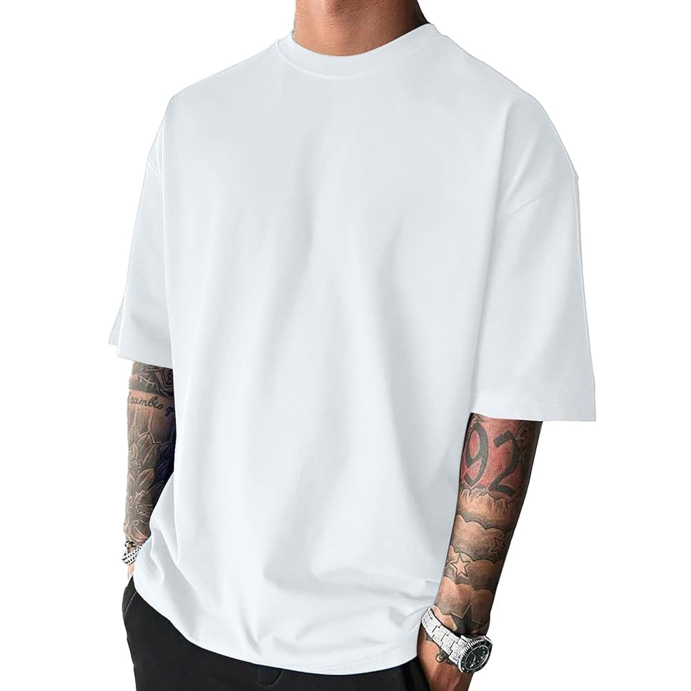 Men's Fashion Oversized Tshirts Workout Short Sleeve T-Shirt Dry Fit Lightweight Crewneck Tee Top... | Amazon (US)