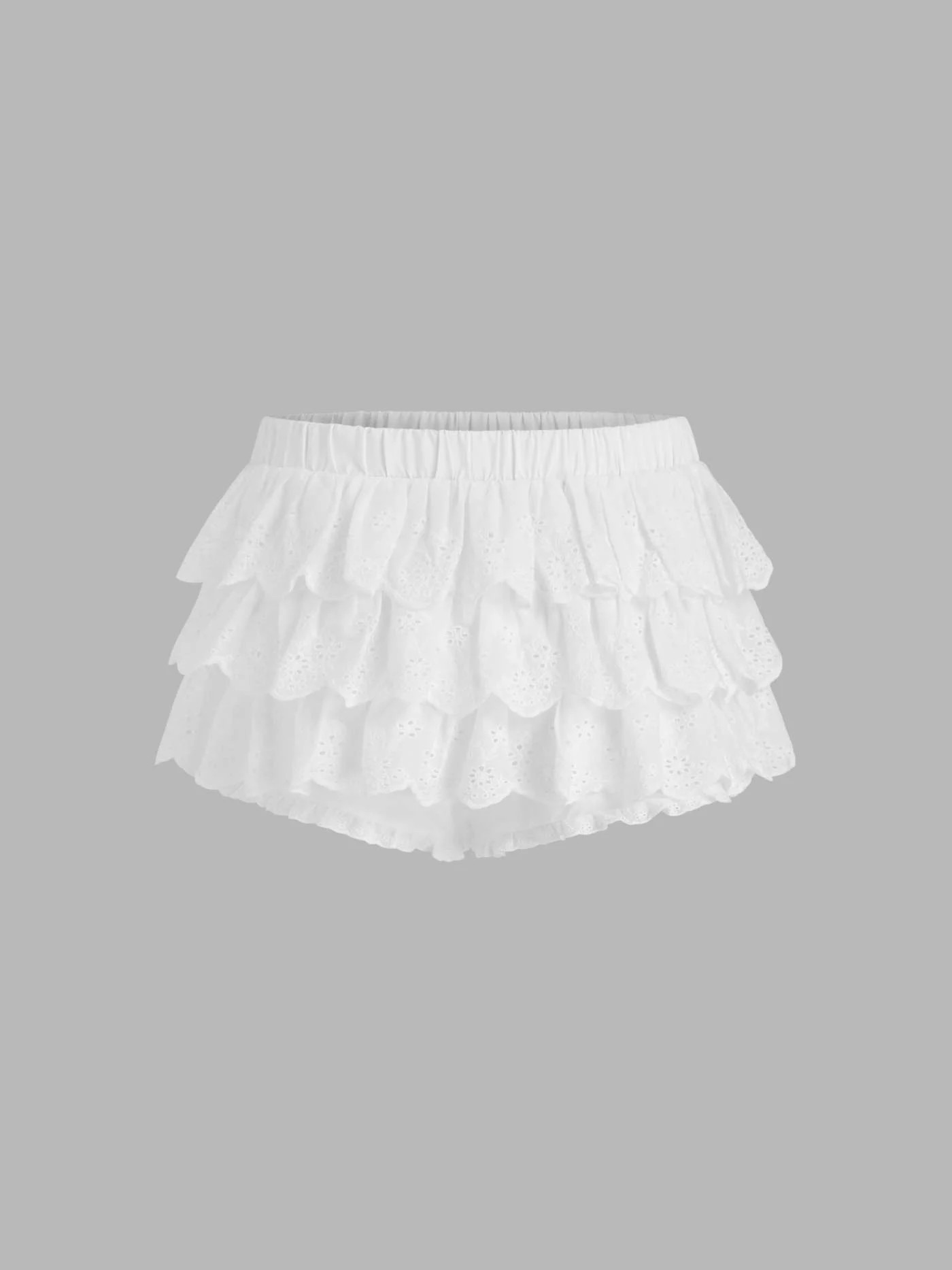 rush outfits Woven Cotton 100% Cotton Low Rise Solid Layered Micro Bloomer Shorts For Daily Casua... | Cider