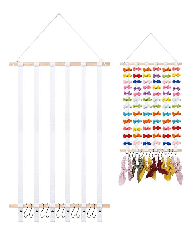 SYGY Bow Holder for Girls Hair Bows, Bow Organizer for Girls Hair Bow, Clip, Hair Tie, Headband S... | Amazon (US)