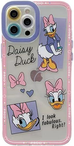 iFiLOVE iPhone 13 Pro Max Daisy Duck Case, Cute Cartoon Slim Soft TPU Clear Cover for Kids & Wome... | Amazon (US)