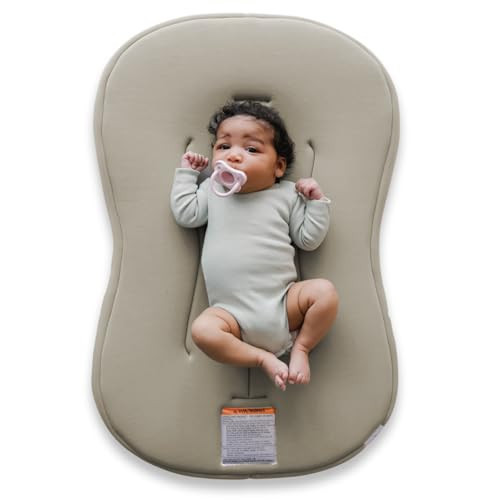 Snuggle Me® Baby Lounger Curve (0-6 Months) - Premium Organic Cotton with Foam Core, Machine-Washable Cover, Buttery-Soft & Breathable Infant Lounger with Travel Bag (30 in x 20 in x 1.9 in) - Birch | Amazon (US)