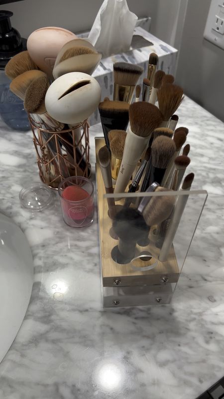 This covered Amazon makeup brush holder is so good! Great brush set, too!

#LTKVideo #LTKbeauty #LTKhome