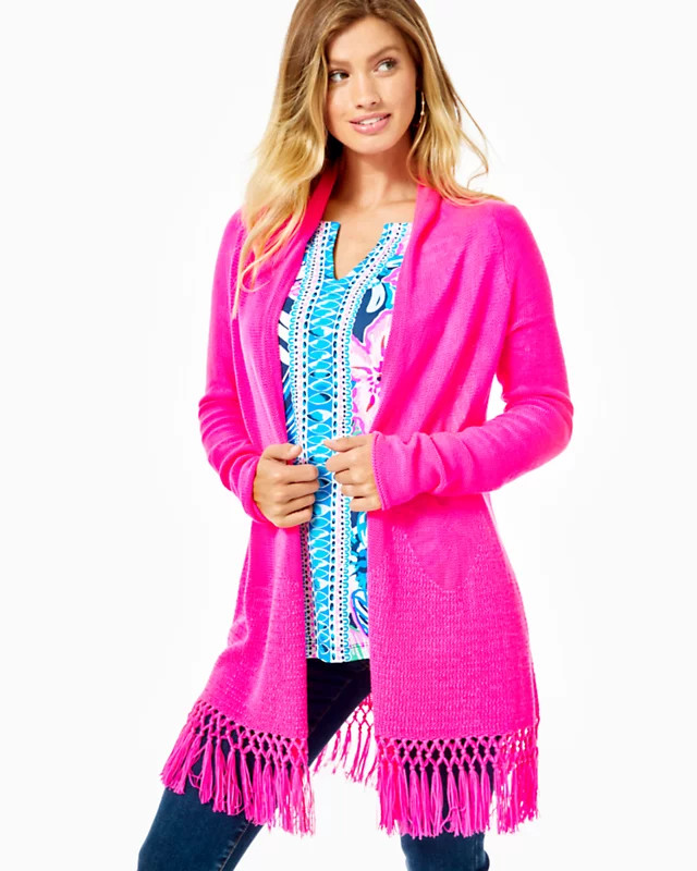 Tatum Long Fringe Hem Cardigan | Lilly Pulitzer