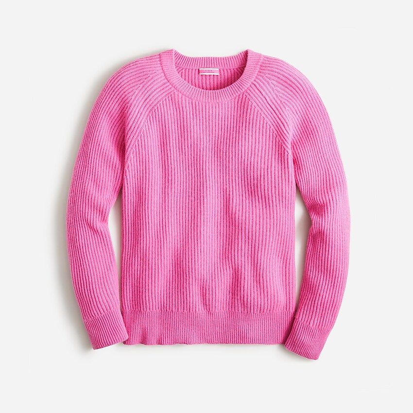 Ribbed cashmere oversized crewneck sweater | J.Crew US