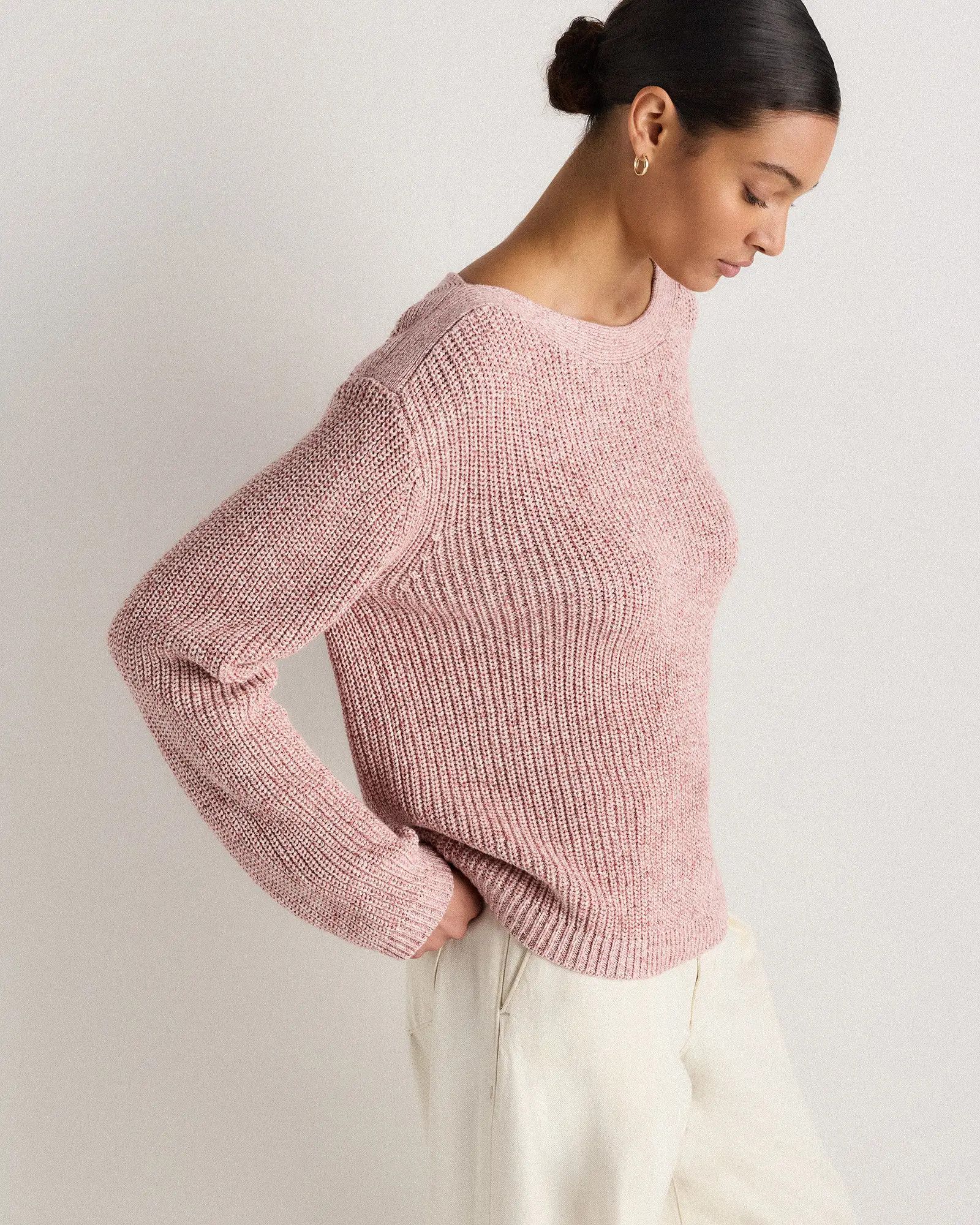 100% Organic Cotton Fisherman Boatneck Sweater | Quince