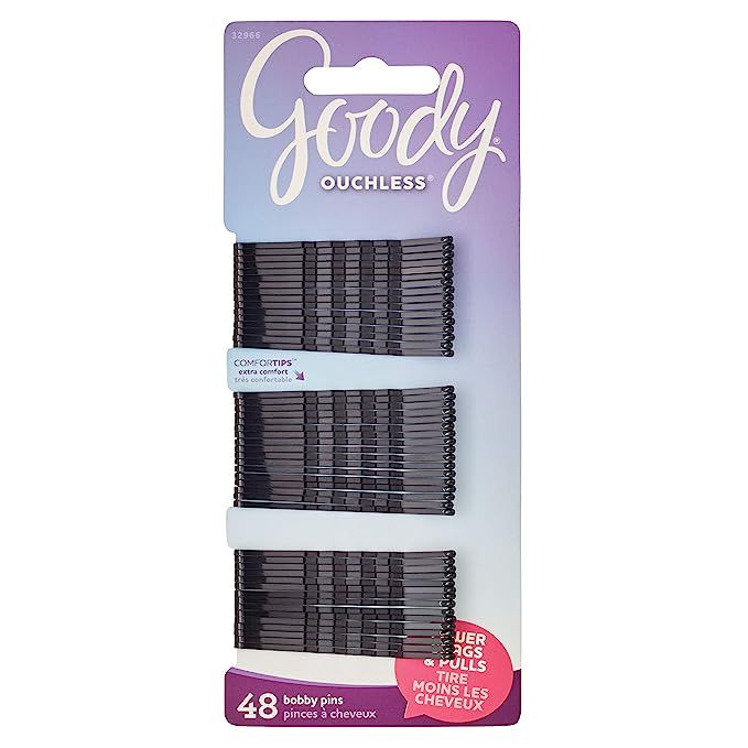 Goody Ouchless Bobby Pin, Crimped Black, 2 Inches, 48 Count (Pack of 1) | Amazon (US)