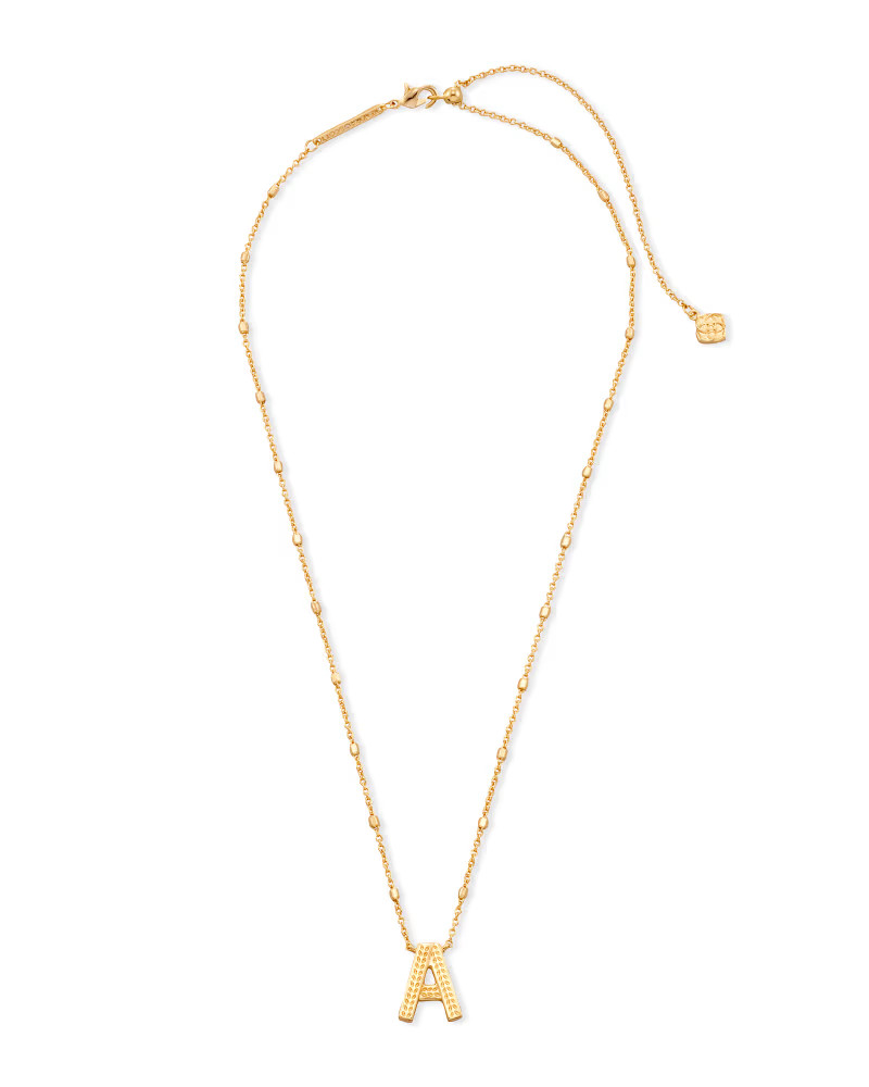 Letter A Pendant Necklace in Gold | Kendra Scott