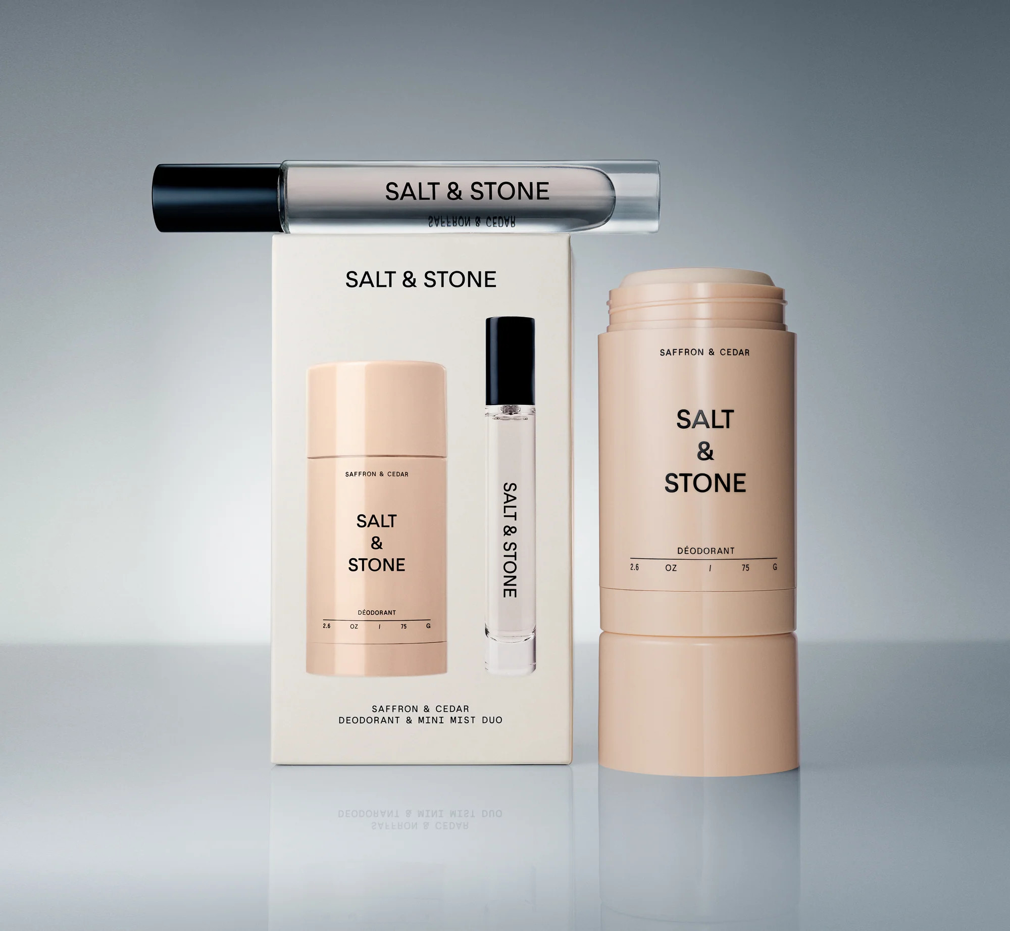 Deodorant & Mini Body Mist Duo | Salt & Stone