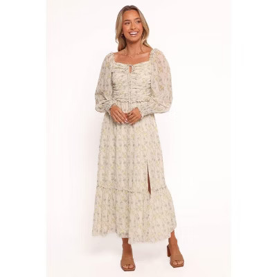 Keziah Long Sleeve Maxi Dress - Yellow Floral S | Target