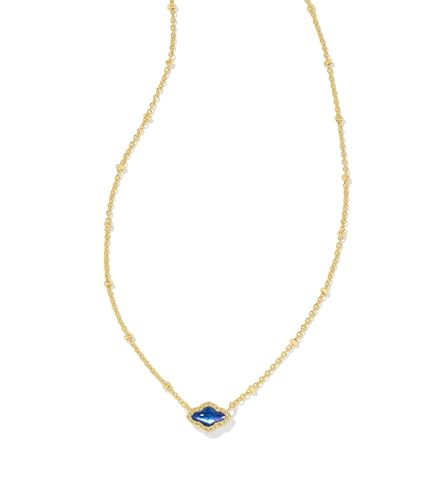Kendra Scott, Womens, Mini Abbie Satellite Short Pendant Necklace, Gold Navy Abalone, One Size | Amazon (US)