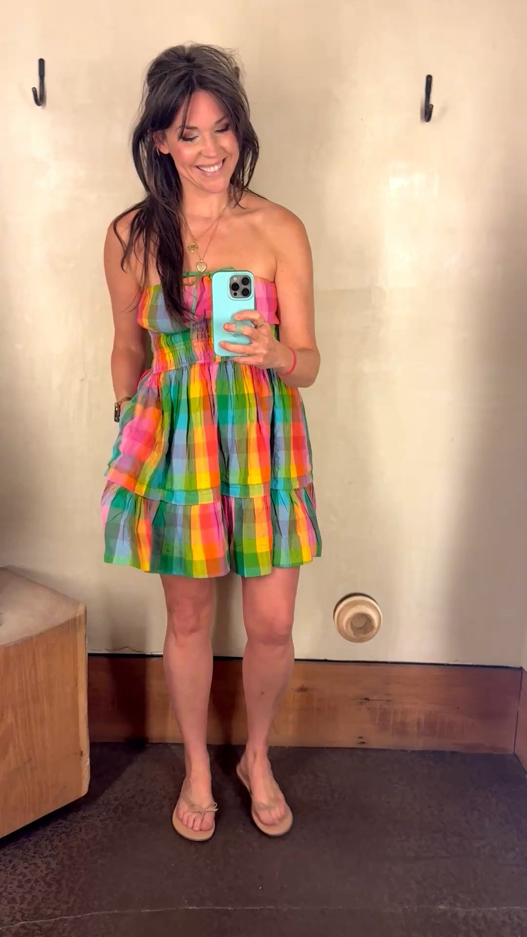 I love this dress sooo much! It’s so comfortable and the colors are so good. It just makes me happy - beach perfect! Would also be so cute with a sweater over your shoulders! I’m wearing a medium and it’s just right.💫

#LTKSeasonal #LTKTravel