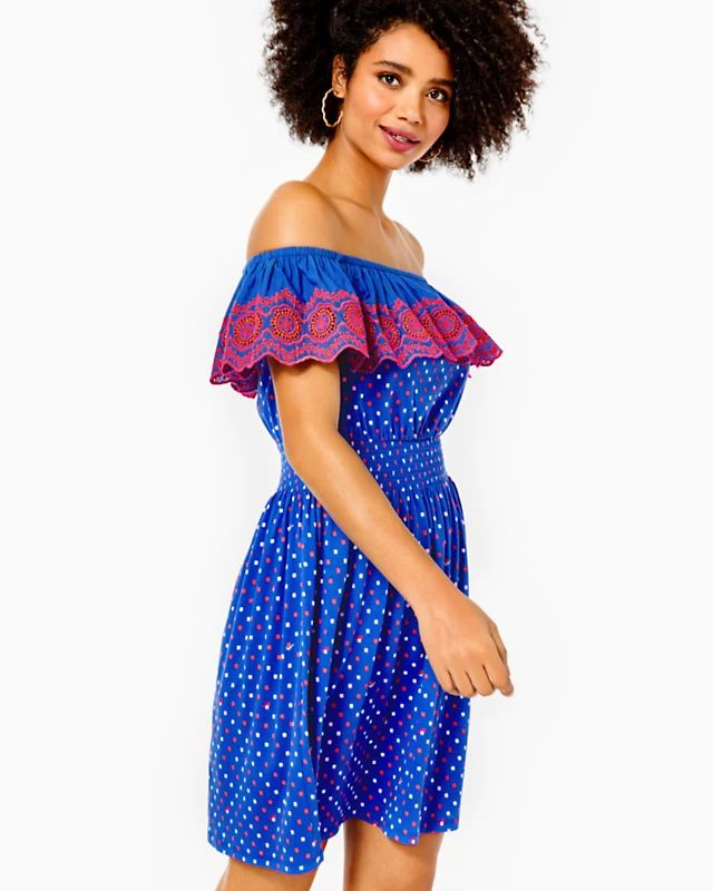 Kalama Off-The-Shoulder Smocked Dress | Lilly Pulitzer | Lilly Pulitzer