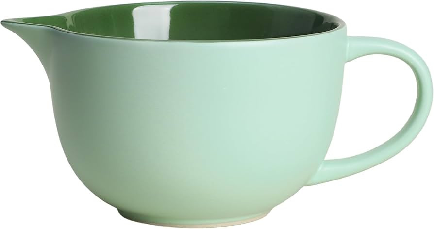 Gaolinci Simple Solid Color Kitchen Ceramic Mixing Bowl, 1 Quart Large Bowl, with Pouring Spout a... | Amazon (US)