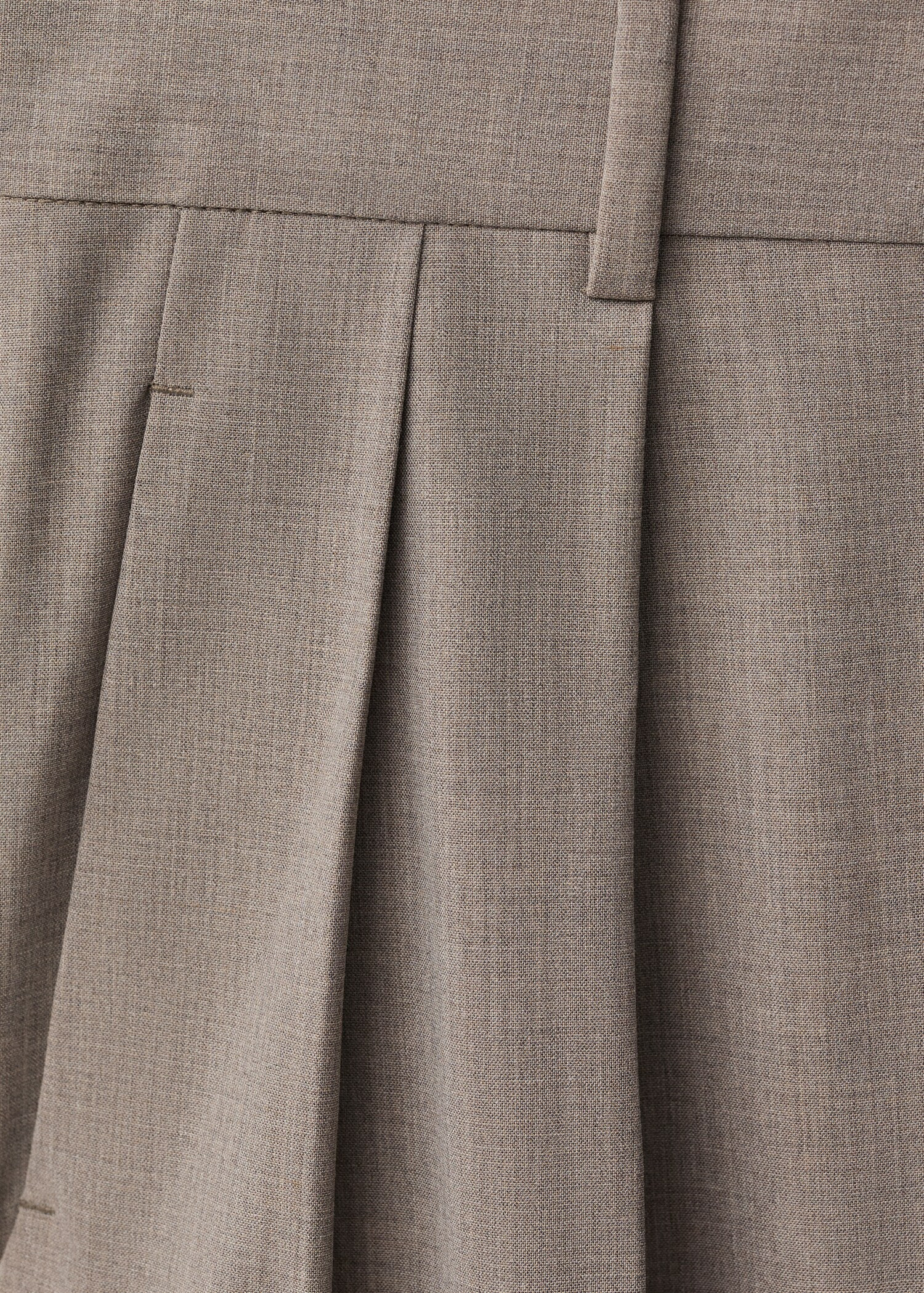 Wideleg wool-blend suit trousers - Women | MANGO United Kingdom | MANGO (UK)