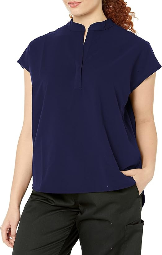 FIGS Rafaela Two-Pocket Mandarin Collar Scrub Top for Women — Relaxed Fit, Super Soft Stretch, ... | Amazon (US)