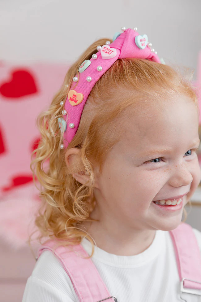Conversation Heart Pink Headband Mini | Pink Lily