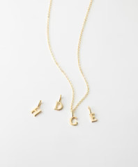 Dainty Serif Initial Necklace | GLDN