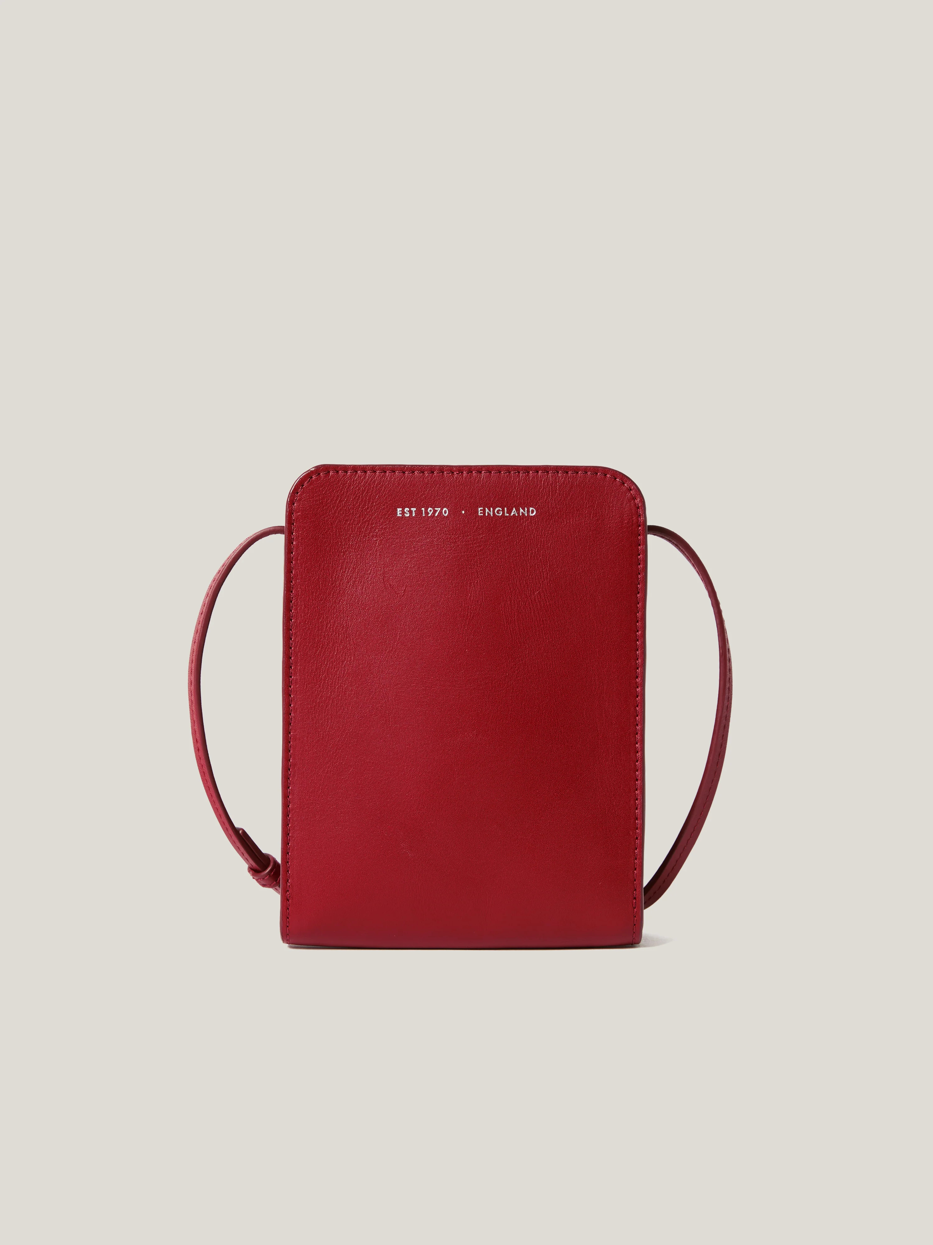 Leather Crossbody Phone Bag | Red | Jigsaw (UK)