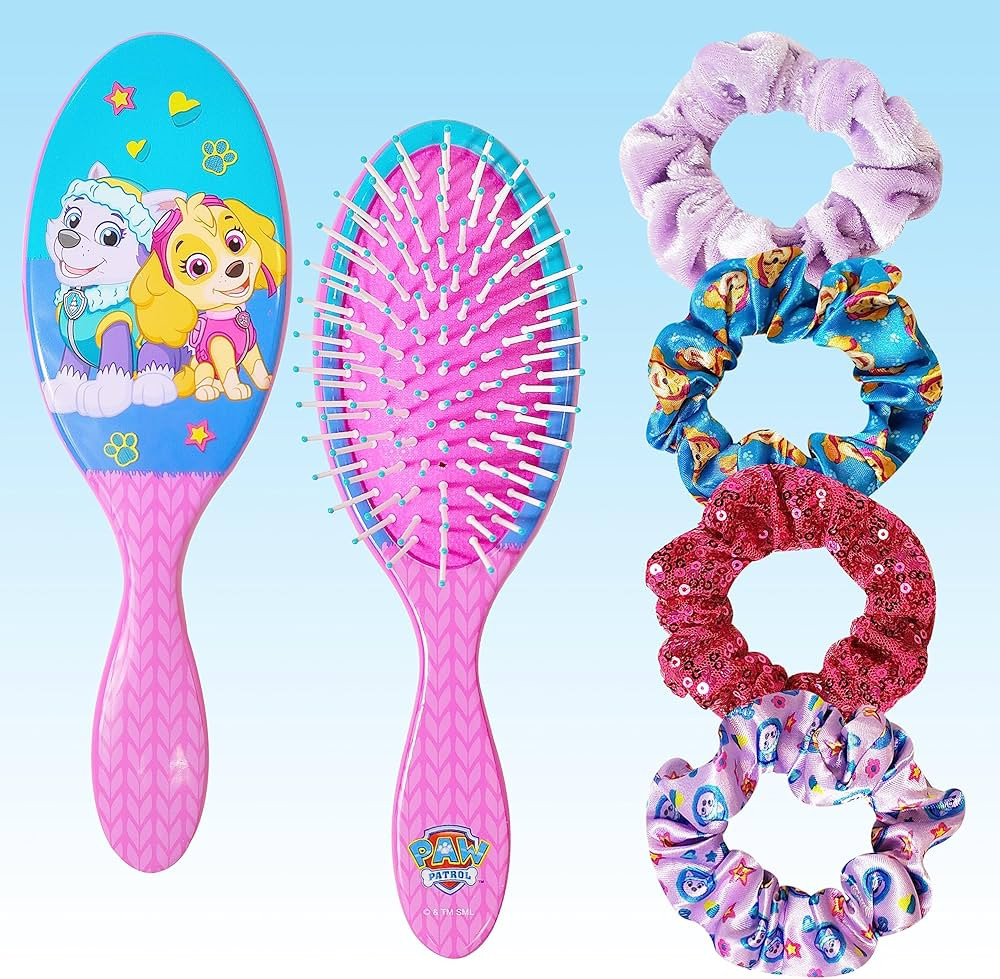 Luv Her Paw Patrol Hair Accessory 5 Pcs Set - 1 Regular 9 inch Hair Brush For Girls + 4 Scrunchie... | Amazon (US)