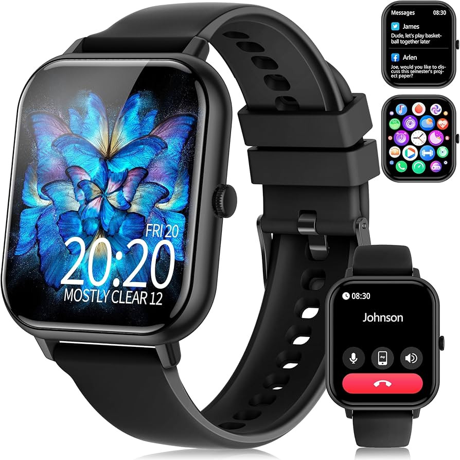 Smart Watch for Men Women, 1.83" HD Fitness Tracker with Answer/Make Calls, Heart Rate/Blood Oxygen/Sleep Monitor, Pedometer, Calories, 120+ Sports Mode, IP68 Waterproof Fitness Watch for Android iOS | Amazon (US)