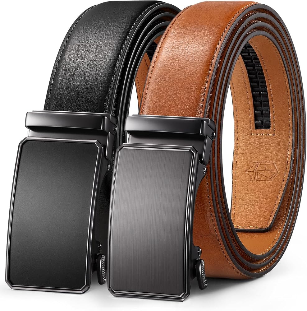 Zitahli Mens belt 2 Pack - Men Leather Belt Design for Work Business and Casual Golf Jeans-Men's ... | Amazon (US)