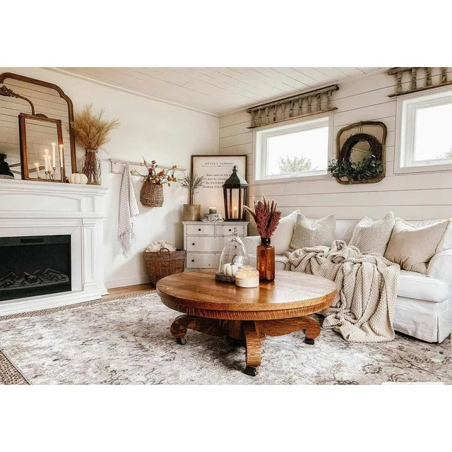 Hauteloom Claydon Moroccan Farmhouse Living Room Bedroom Dining Room Area Rug - Bohemian Neutral ... | Walmart (US)
