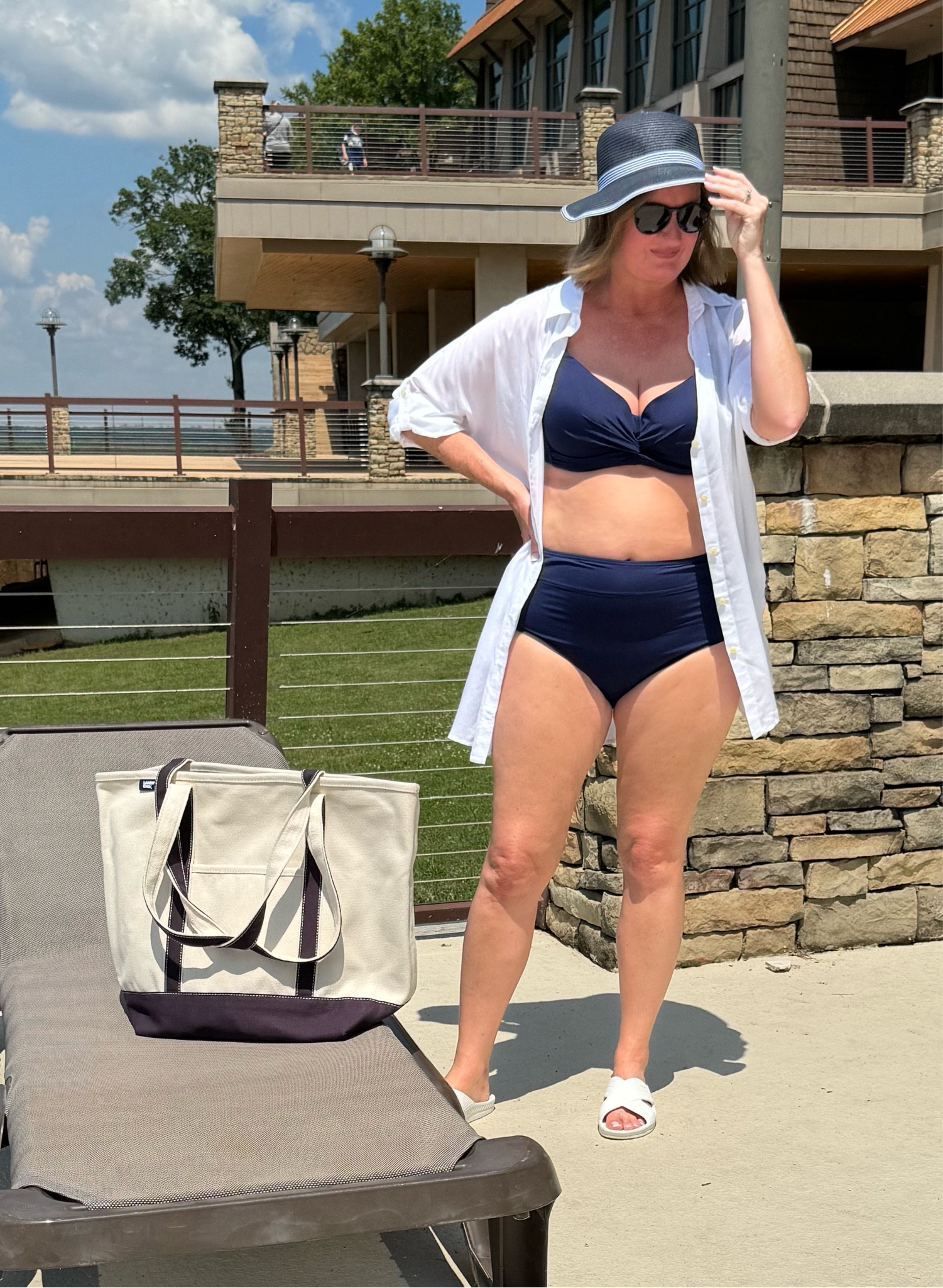 My Swimwear Capsule Wardrobe ☀️ Mix and match to create different looks from Lands' End for the pool and beach!  Swipe right to see how I wore them at the pool. ✔️

@LANDSEND #mylandsend #sponsored #ad 

#LTKMidsize #LTKSeasonal