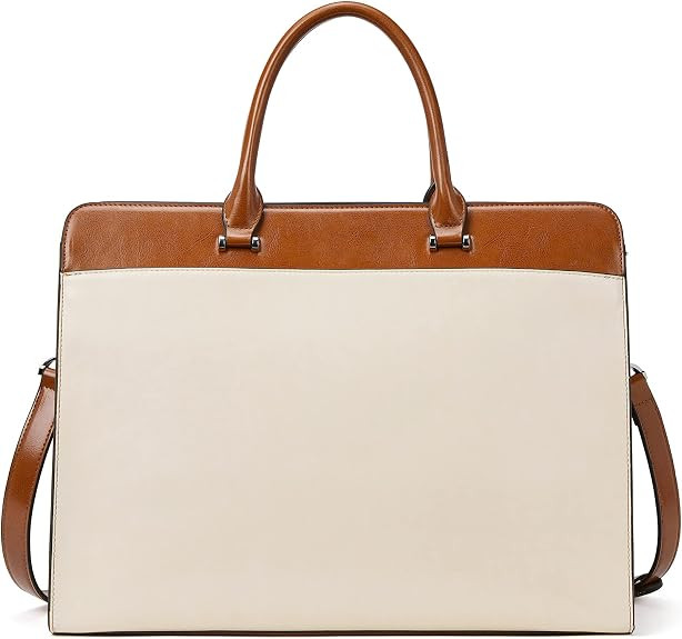 BROMEN Women Leather Briefcase 15.6 inch Laptop Handbag Vintage Shoulder Tote Bag Work Purses | Amazon (CA)